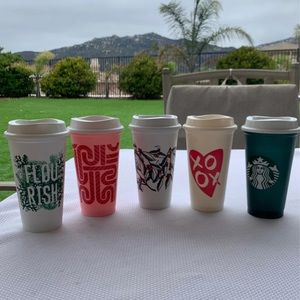 Starbucks (lot of 5) reusable cold cups